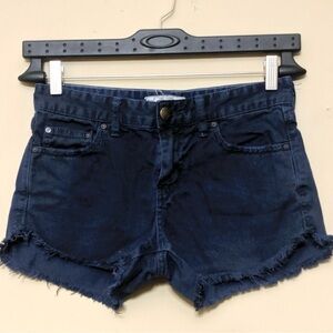 Free People Navy Jean Shorts